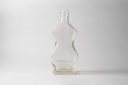 Glass bottle 250 ml Onda. Coming with stoppings.