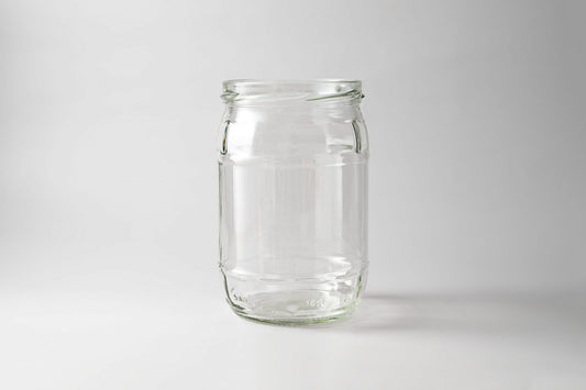 Glass jar 580 ml Via. Lids included.