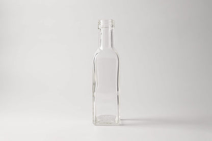 Glass bottle 60 ml Flint. Stoppings included. 