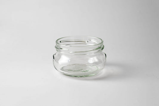 Glass jar 120 ml Amphora. Lids included.