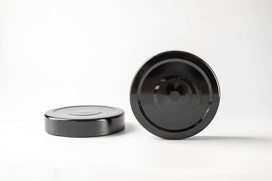 Metal lids twist-off Deep Black 70 mm diameter