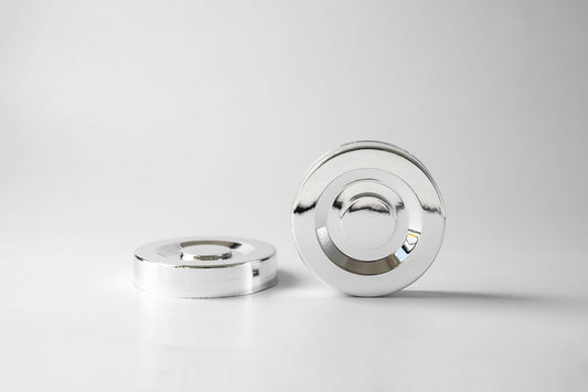 Plastic Deep Silver lid 53 mm diameter