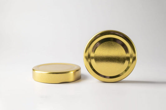 Metal lids twist-off Deep Gold 70 mm diameter