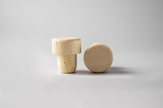 Cork Stopper with Wooden Head 29 mm/ 15 mm / 19.5 mm