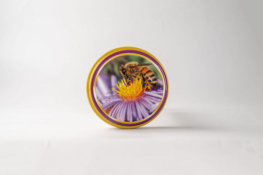 Metal lids twist-off Violet Bee 66 mm diameter
