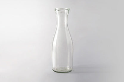 Glass juice bottle 1.0 L TO 66. Variety of lids. Lids included.