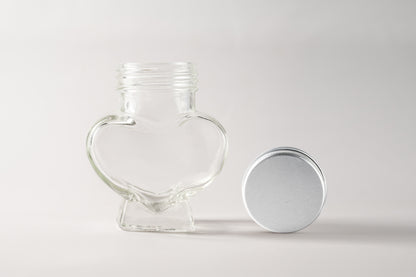 Glass Jar 50ml Heart - Southern Jar Company Ltd