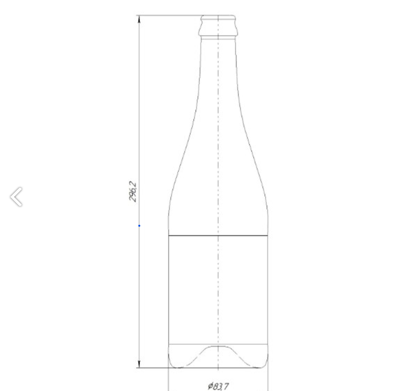 750ml Champagne and Sparkling Wine Bottle Dorato - Southern Jar Company Ltd