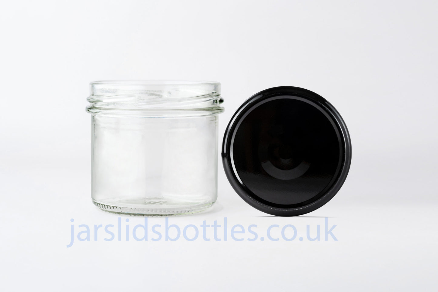 Glass Bonta Jar 125ml black lids