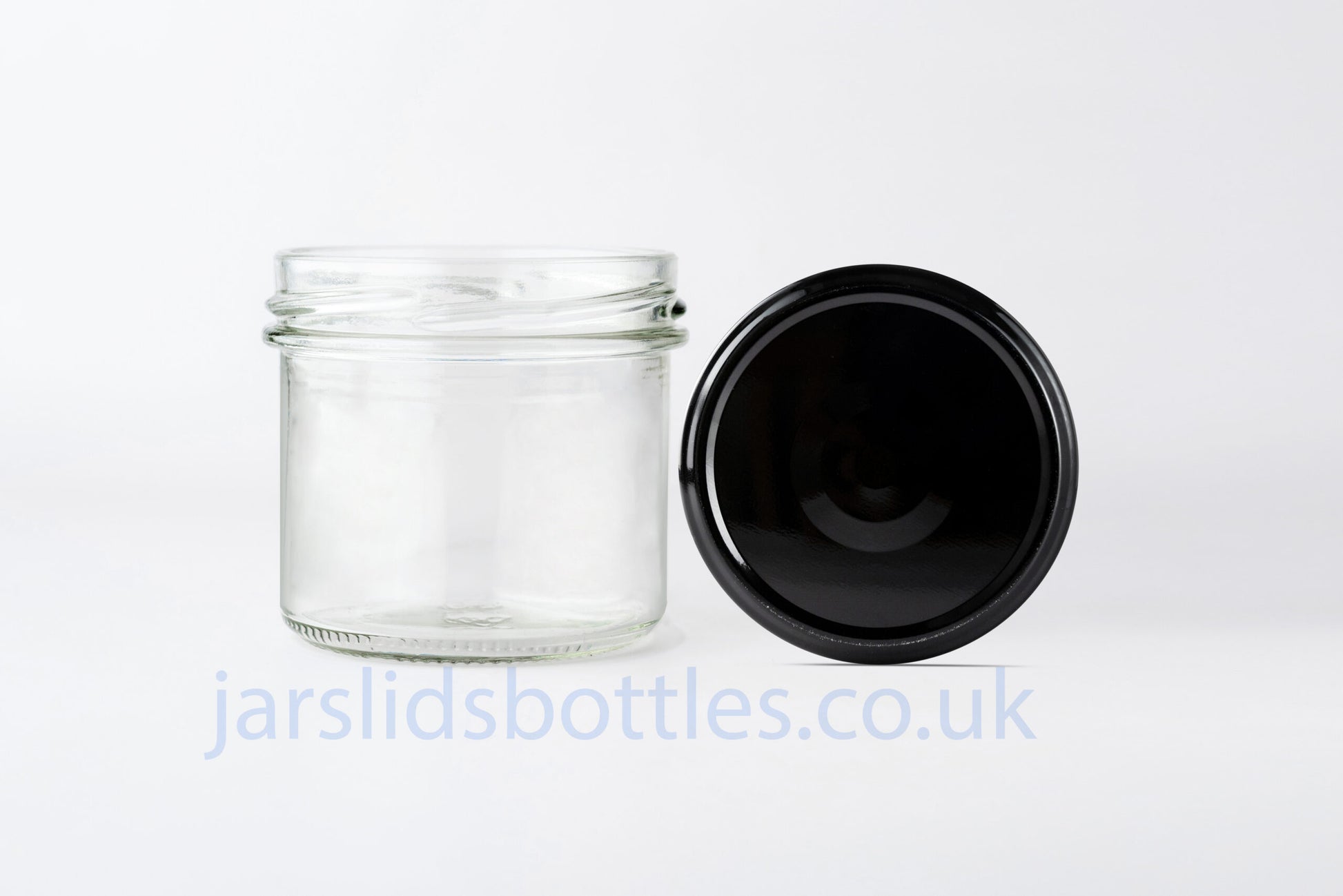 Glass Bonta Jar 125ml black lids