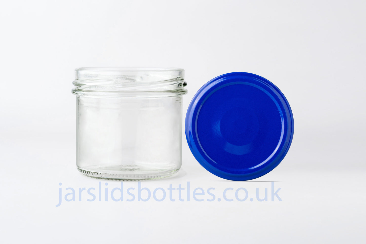 Glass Bonta Jar 125ml blue lids