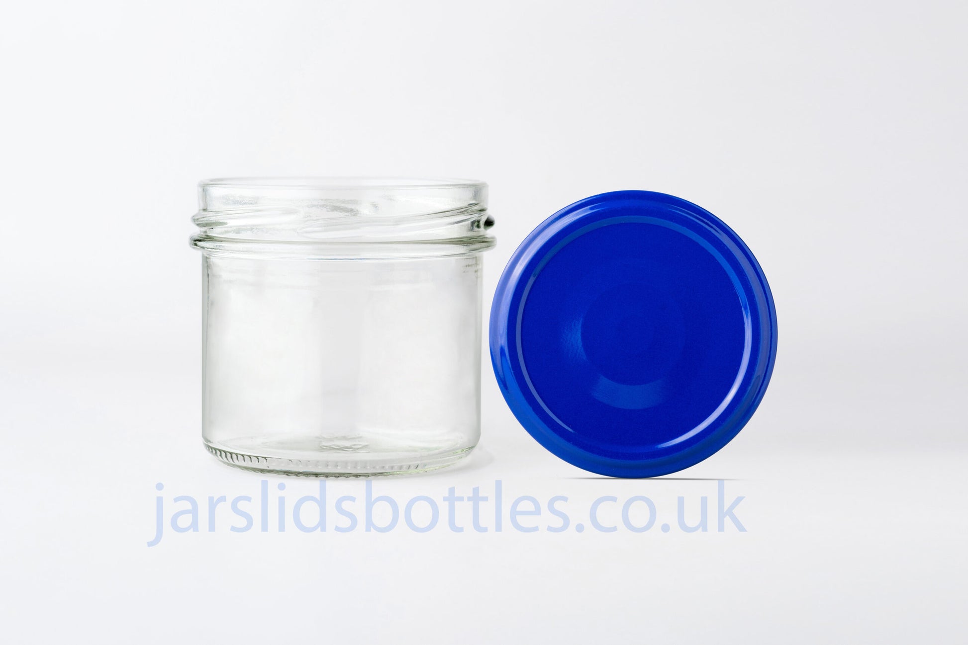 Glass Bonta Jar 125ml blue lids