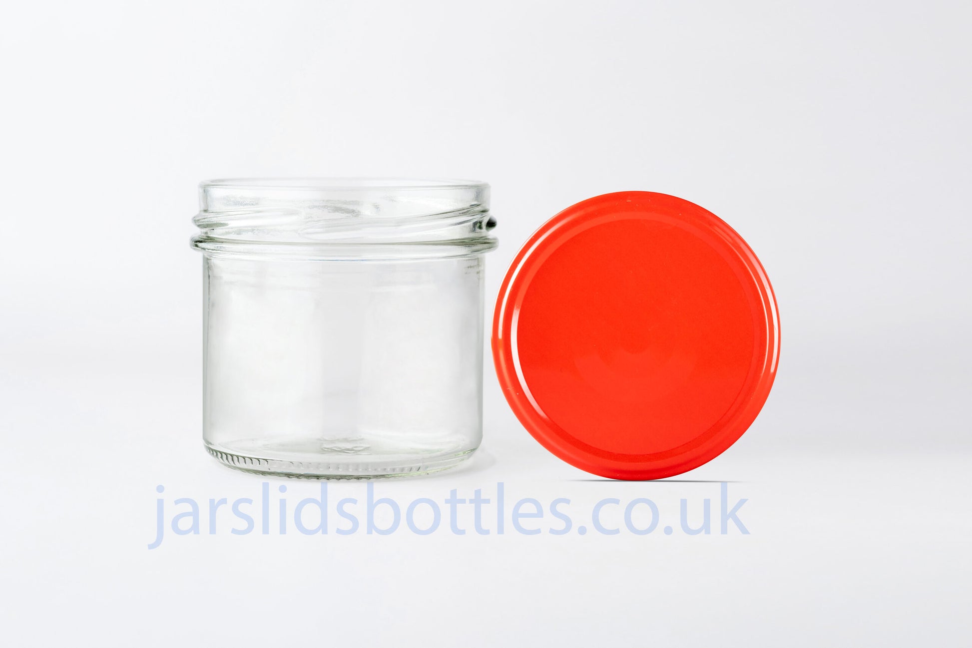 Glass Bonta Jar 125ml red lids