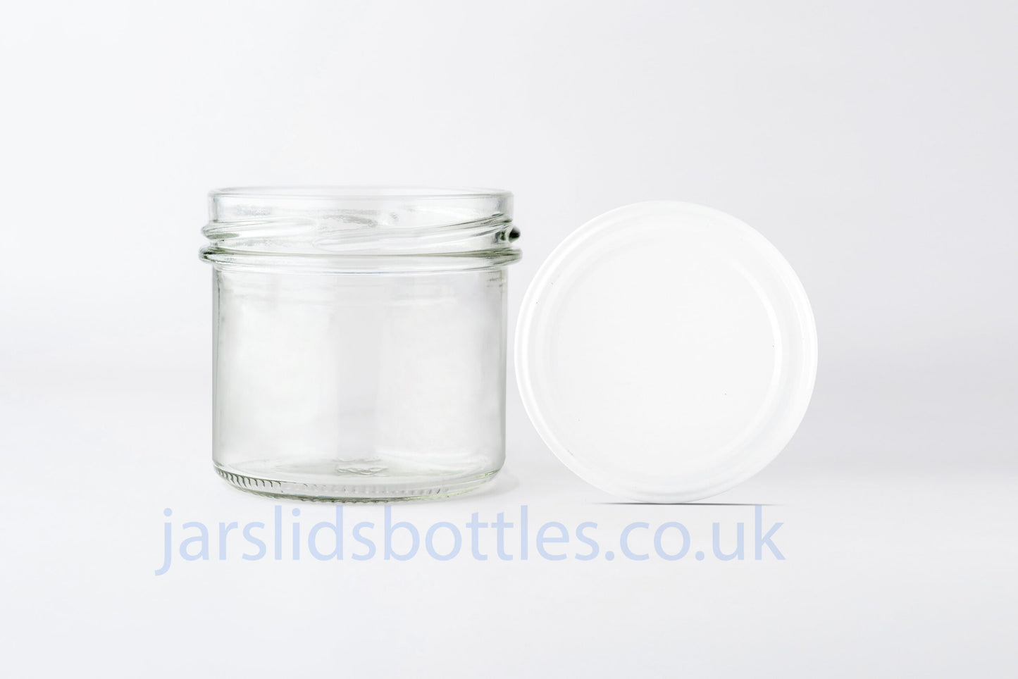 Glass Bonta Jar 125ml white lids
