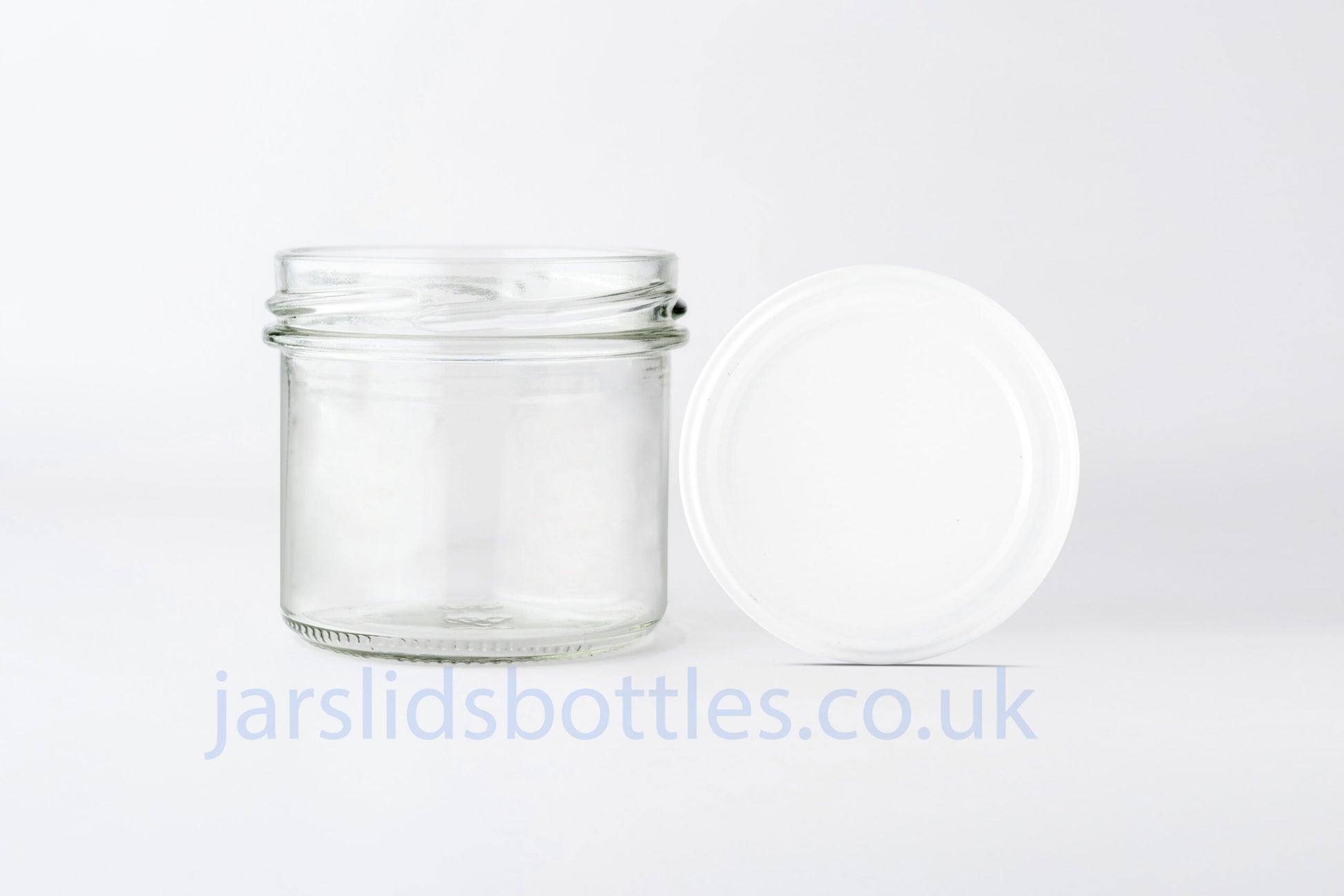 Glass Bonta Jar 125ml white lids