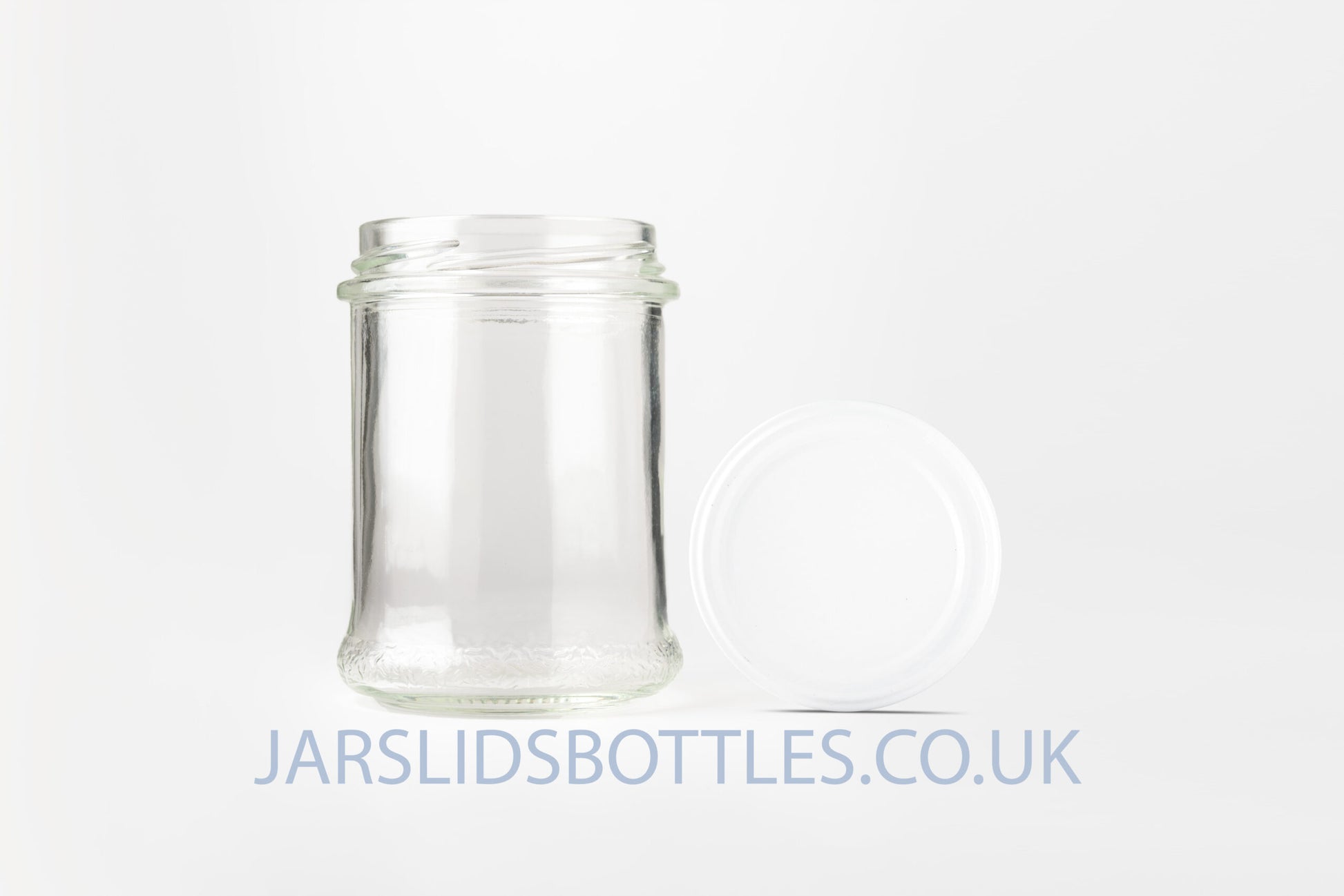 Glass Bonta Jar 212ml Oval Z white lids 