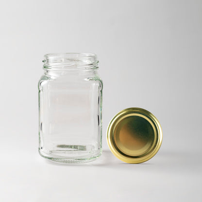 Glass Jar 100ml Baby gold lids
