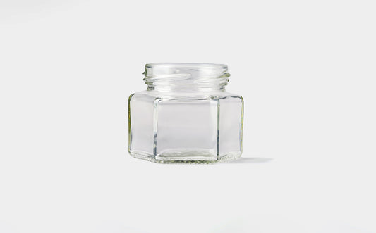 Glass Jar 106ml Hexagonal