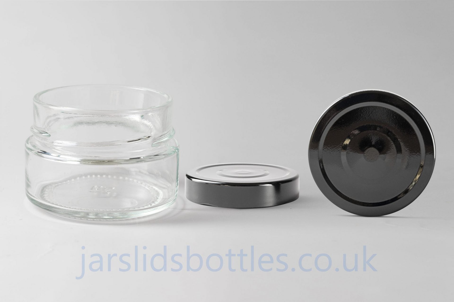 Glass Jar 106ml Prezioso black deep lid
