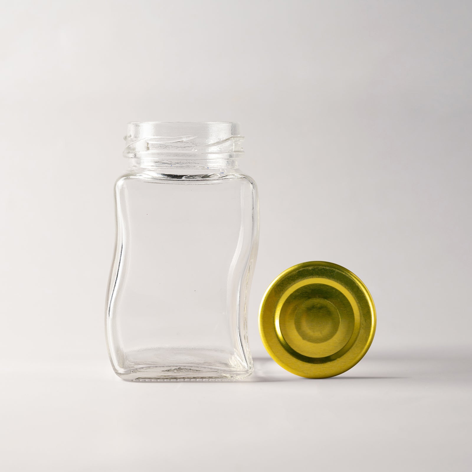Glass Jar 106ml Zigzag gold lid