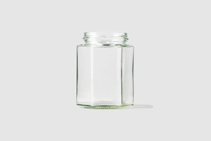 Glass Jar 110ml Hexagonal