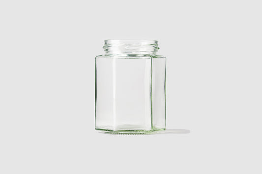 Glass Jar 110ml Hexagonal