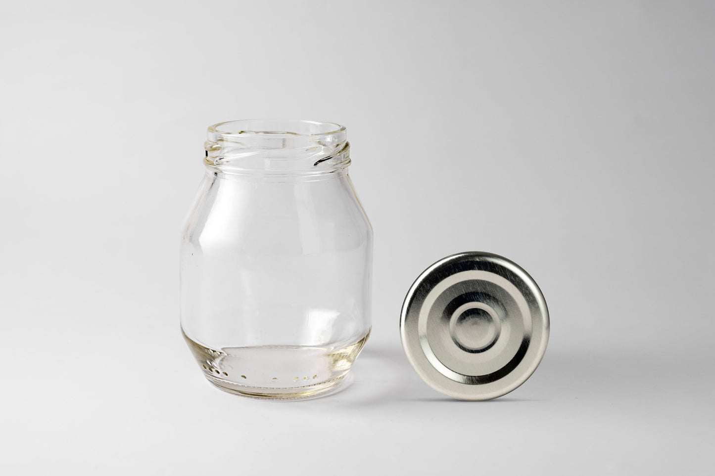 Glass Jar 140ml Pontino silver lid