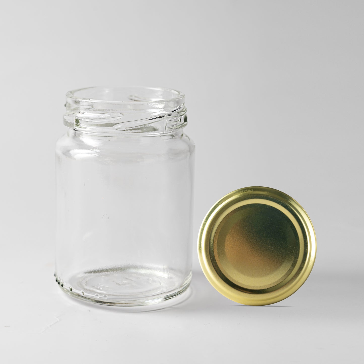 Glass Jar 156ml gold lids