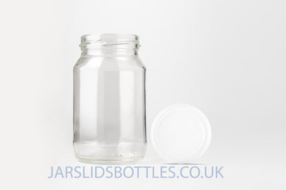 Glass Jar 170ml Baby Food white lids