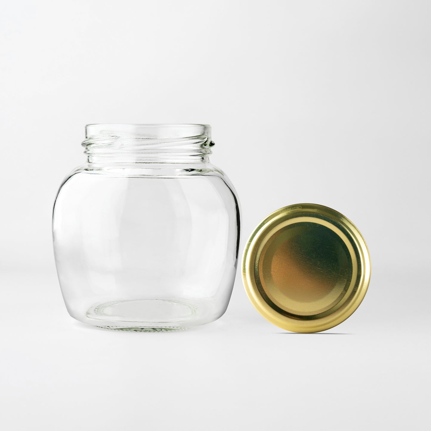 Glass Jar 212ml Amphora gold lids