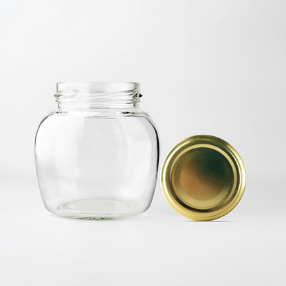 Glass Jar 212ml Amphora gold lids