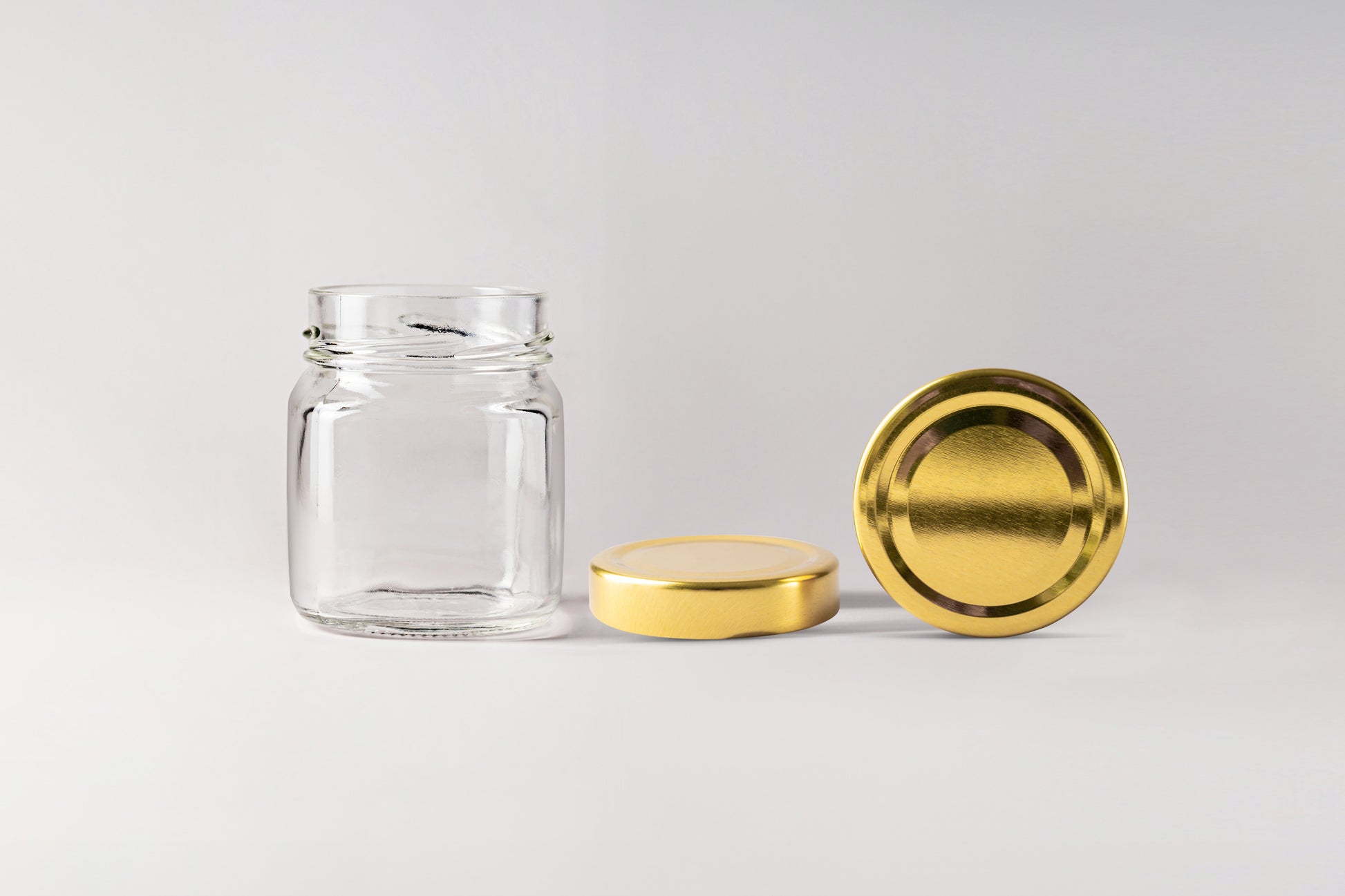 Glass Jar 212ml Breeze gold deep lid