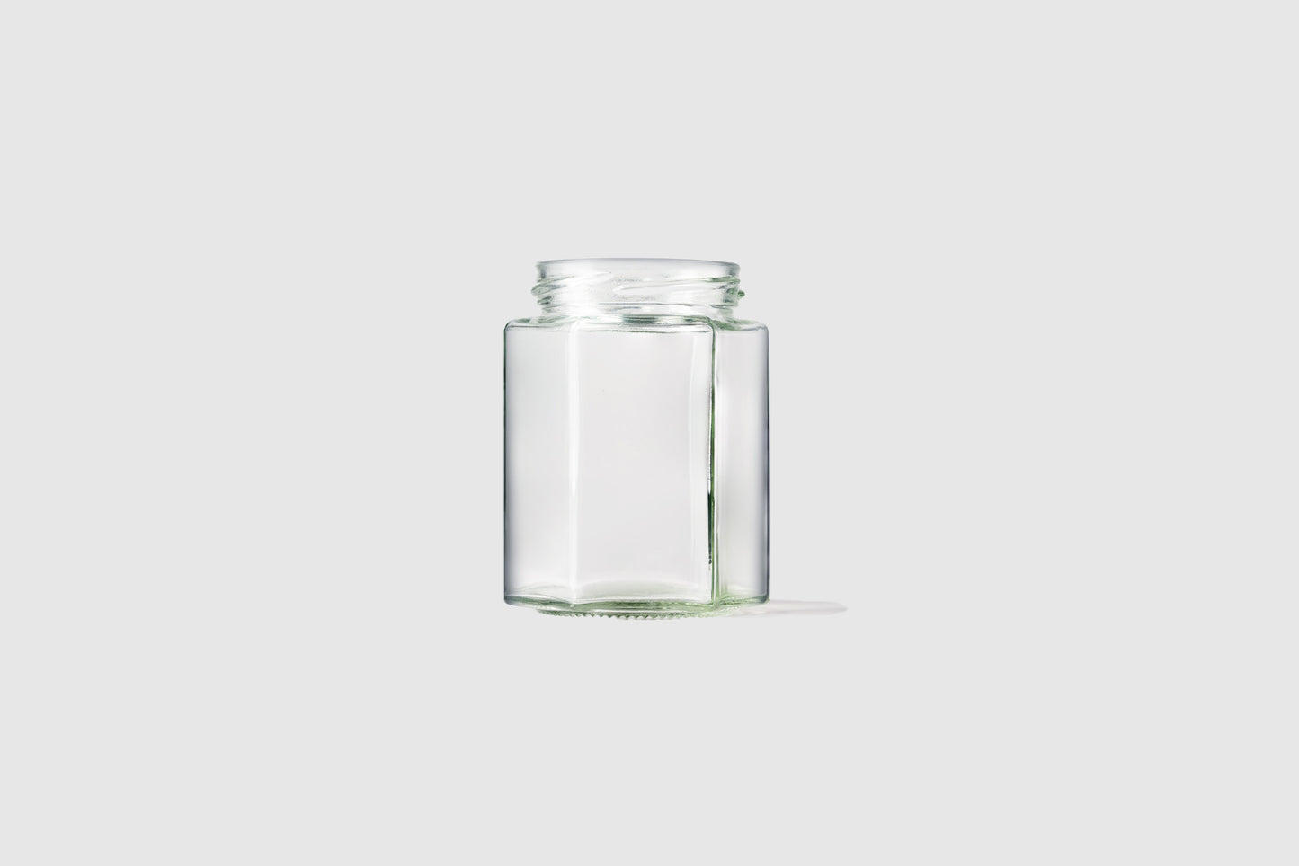 Glass Jar 280ml Hexagonal