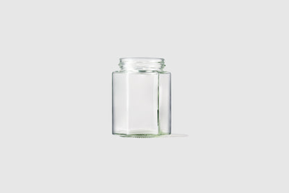 Glass Jar 280ml Hexagonal