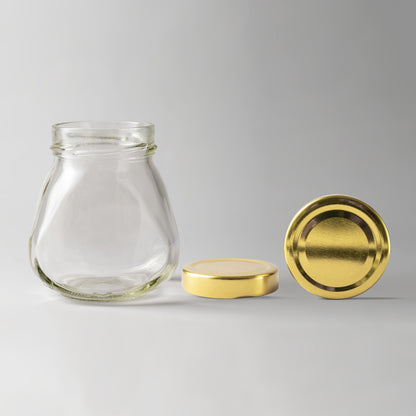 Glass Jar 300ml Mielle deep gold lid