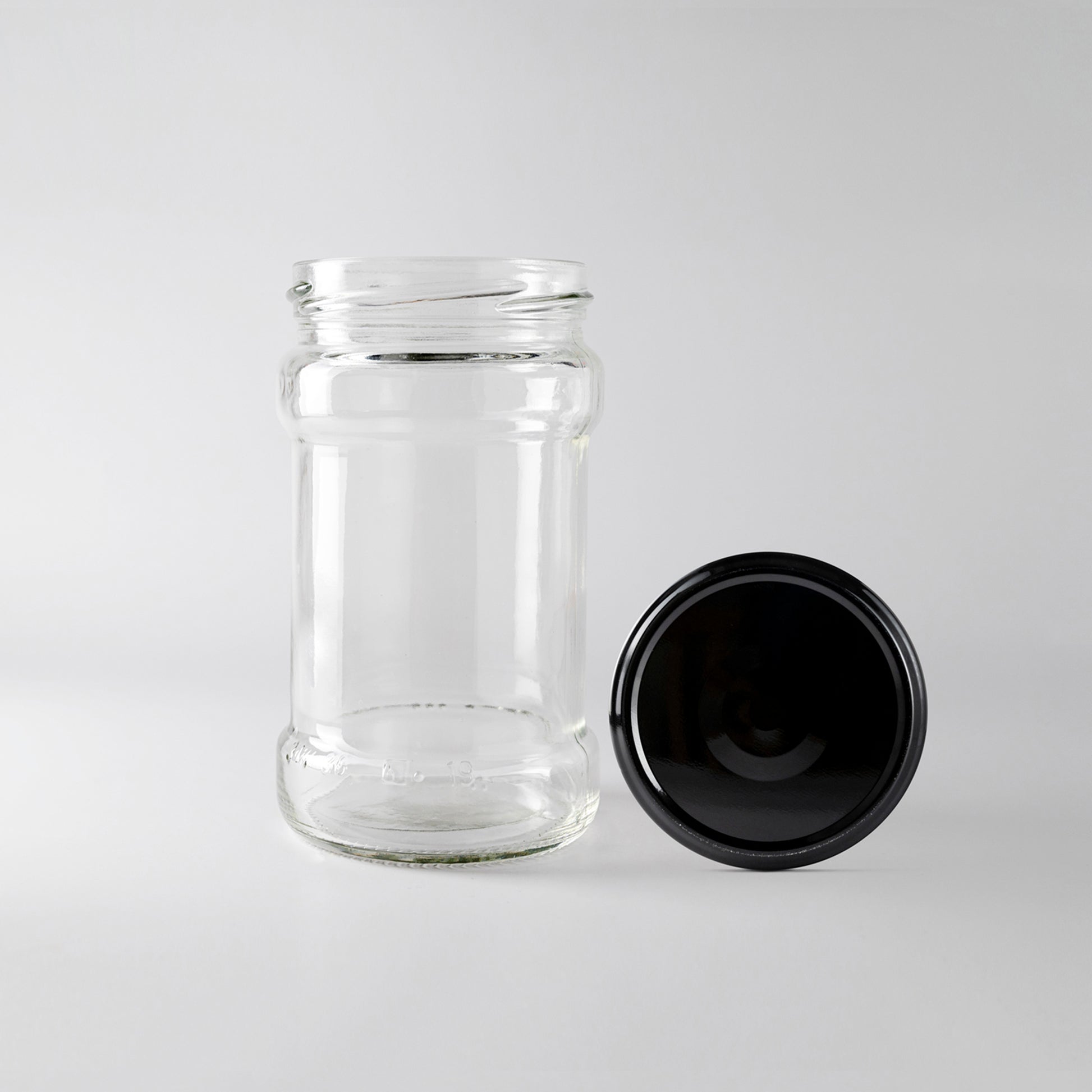 Glass Jar 314ml 63 mm black lid