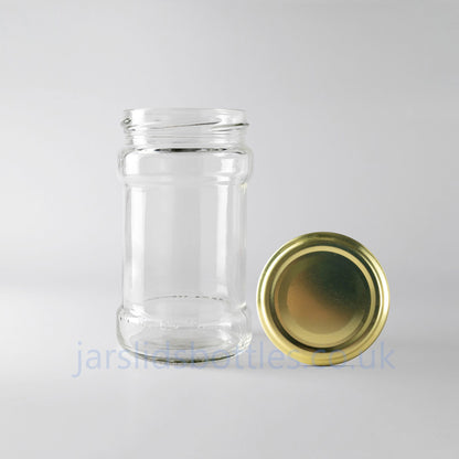 Glass Jar 314ml 63 mm gold lid