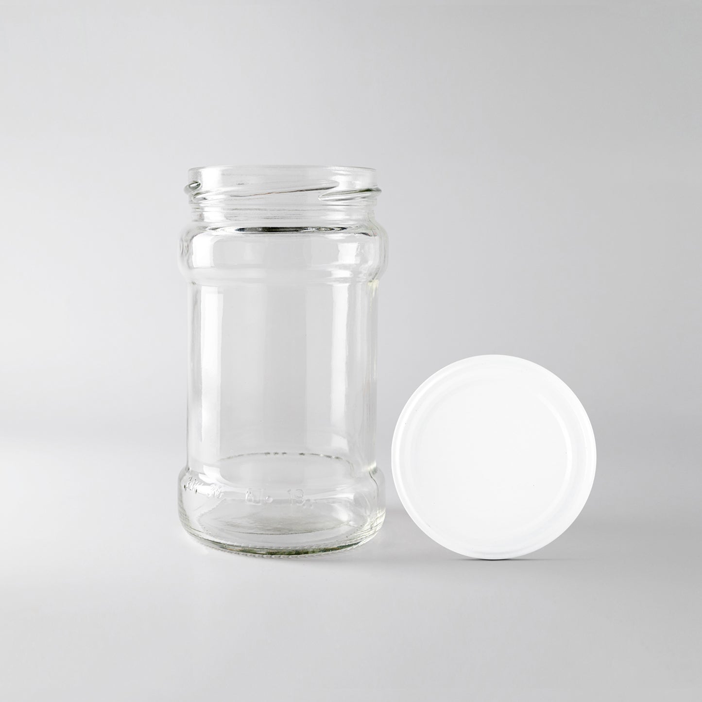 Glass Jar 314ml 63 mm white lid