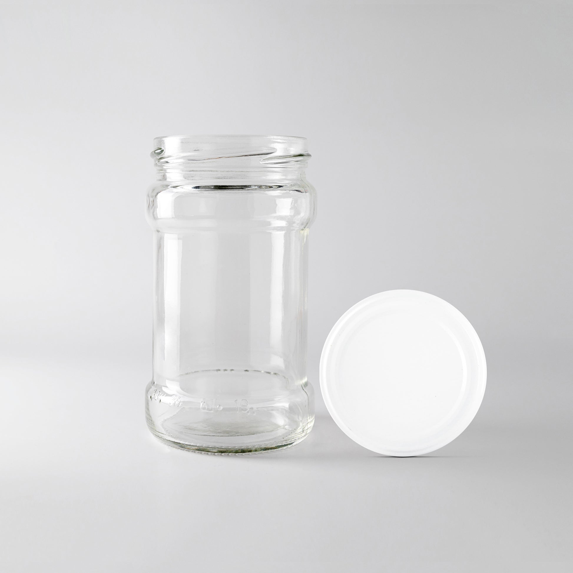 Glass Jar 314ml 63 mm white lid