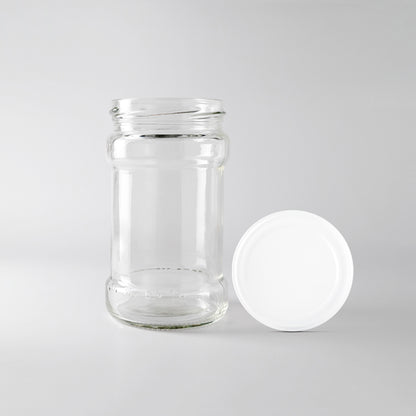 Glass Jar 314ml 63 mm white lid