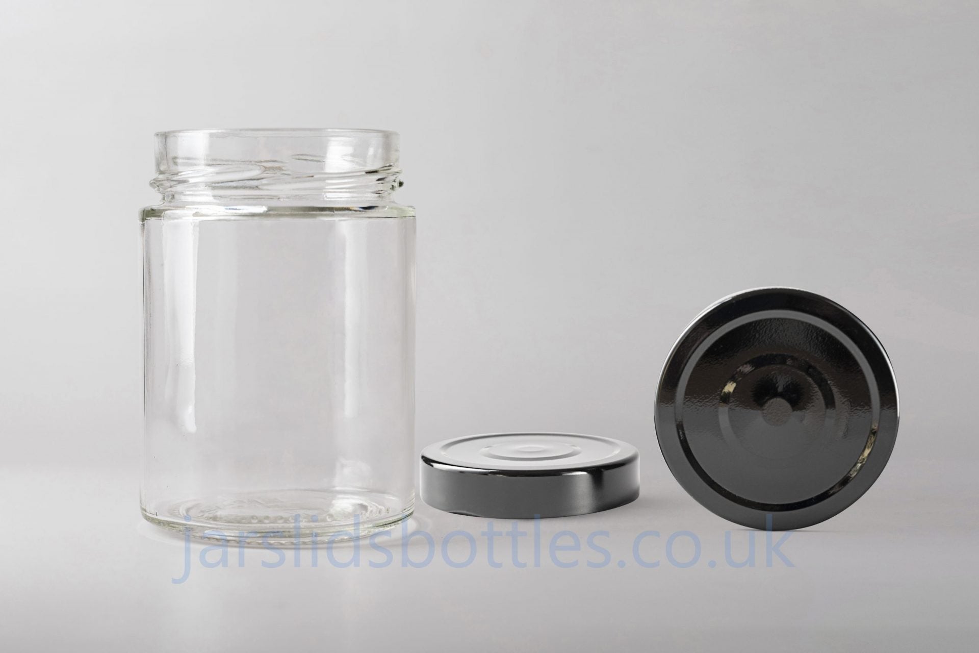 Glass Jar 314ml Helen deep black lid