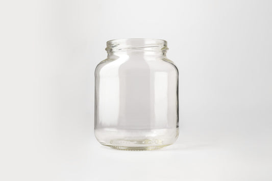 Glass Jar 370ml Flat