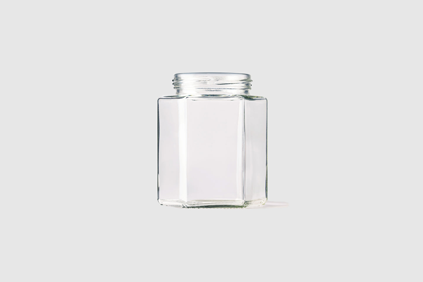 Glass Jar 500ml Hexagonal
