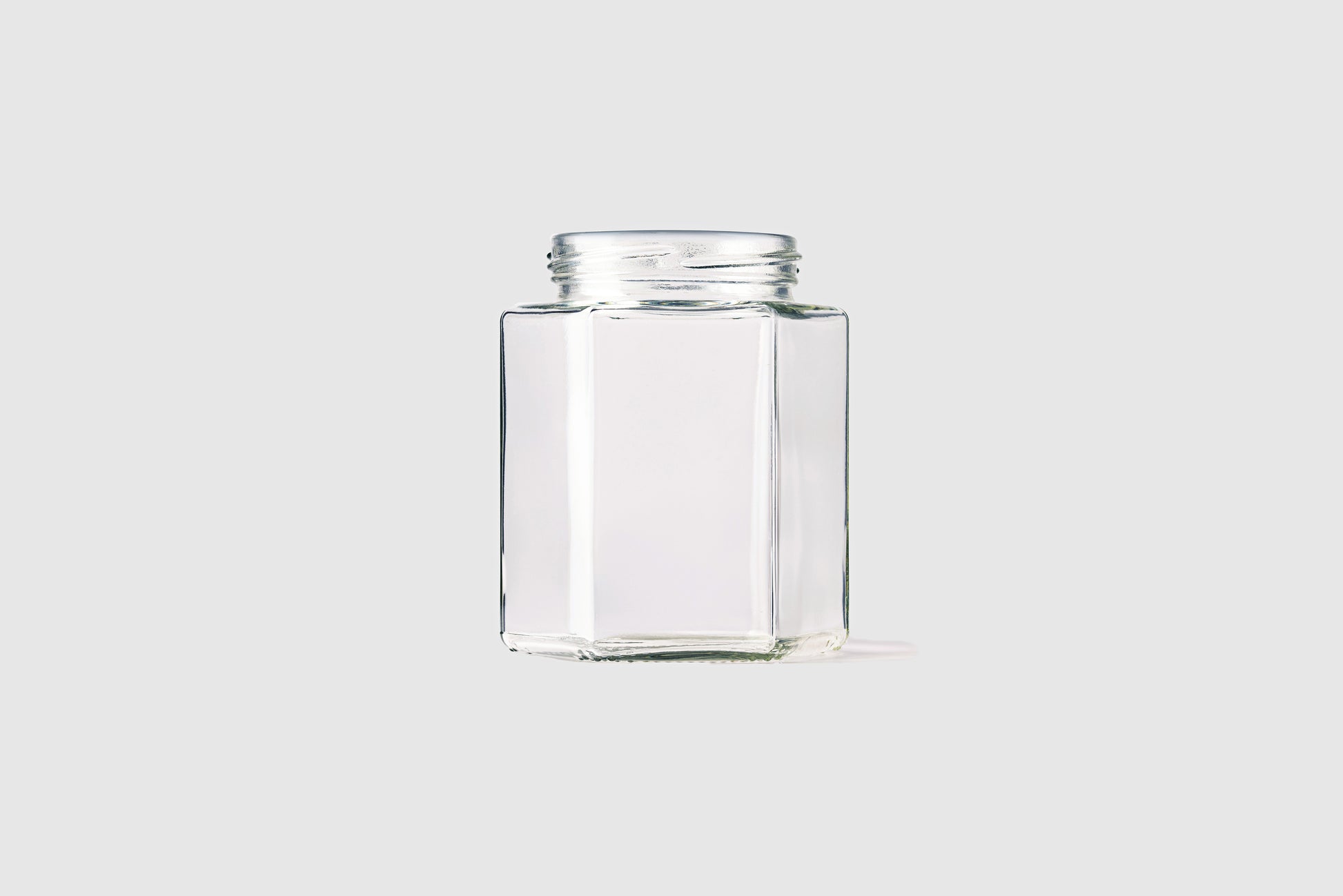 Glass Jar 500ml Hexagonal