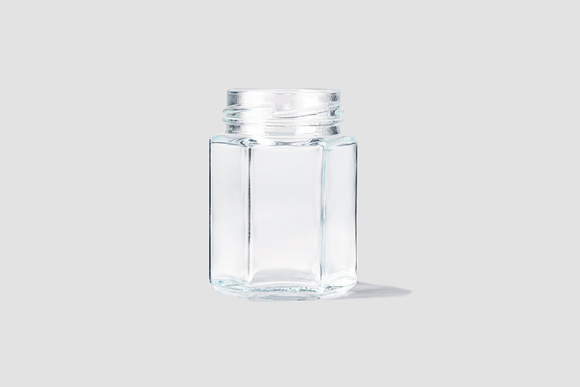Glass Jar 55ml Hexagonal