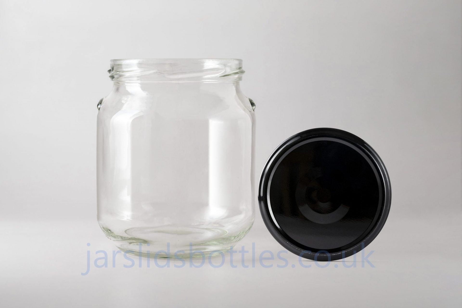 Glass Jar 580ml Carolina black lid