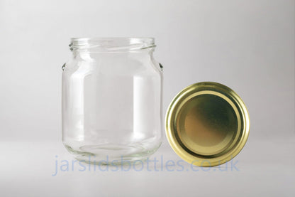 Glass Jar 580ml Carolina gold lid 