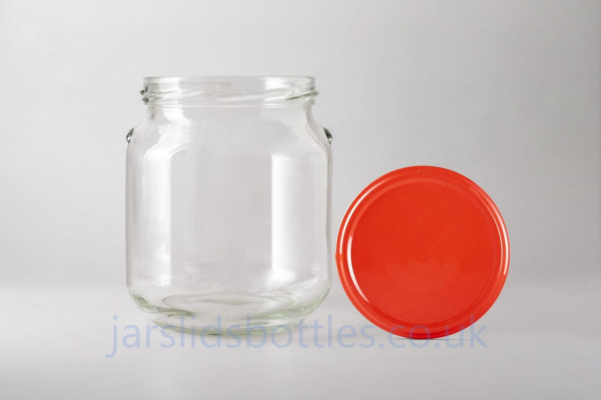 Glass Jar 580ml Carolina red lid 