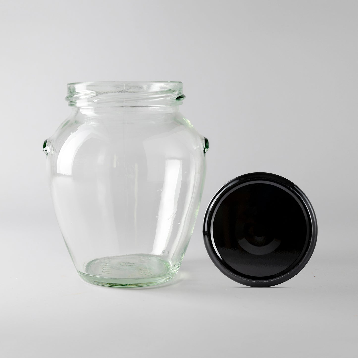 Glass Jar 580ml Orcio black lid