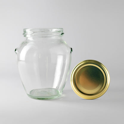 Glass Jar 580ml Orcio gold lid